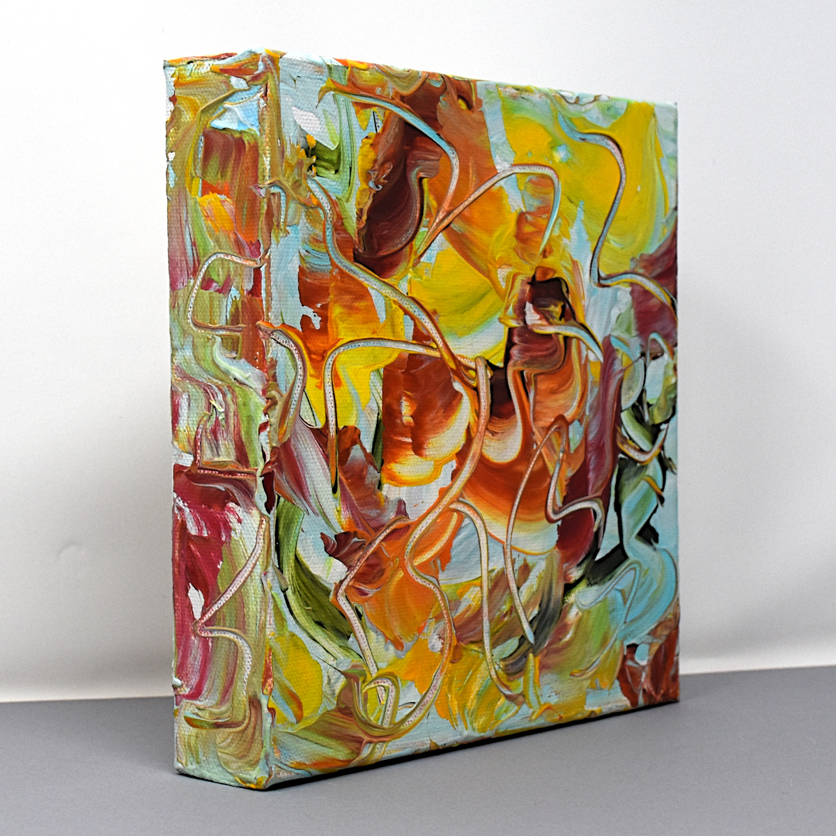 DIY Abstract Art Canvas  Easy beginner abstract art tutorial - Lolly Jane